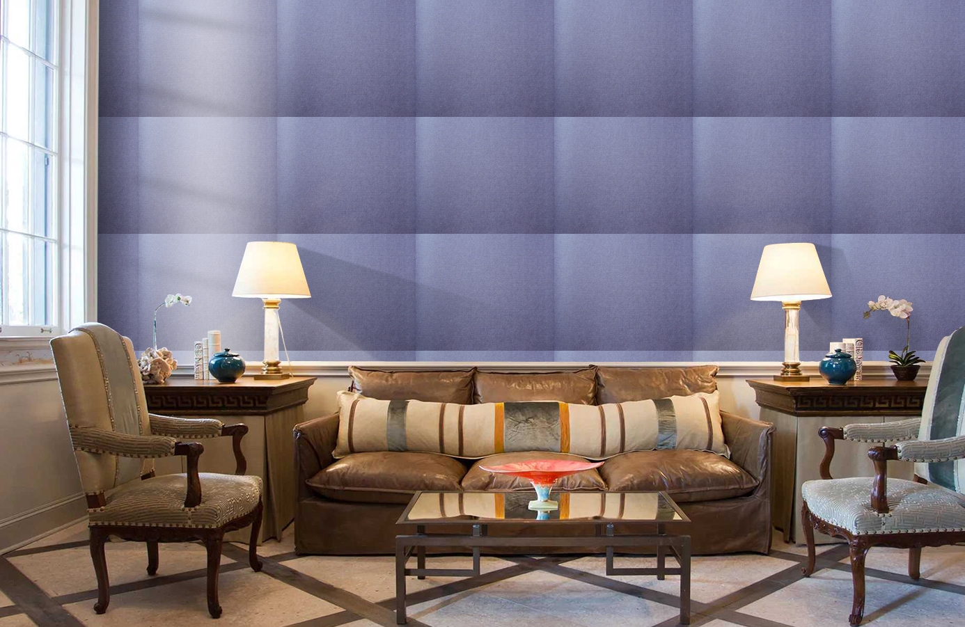 Обои 6520-4 фото в интерьере кабинета