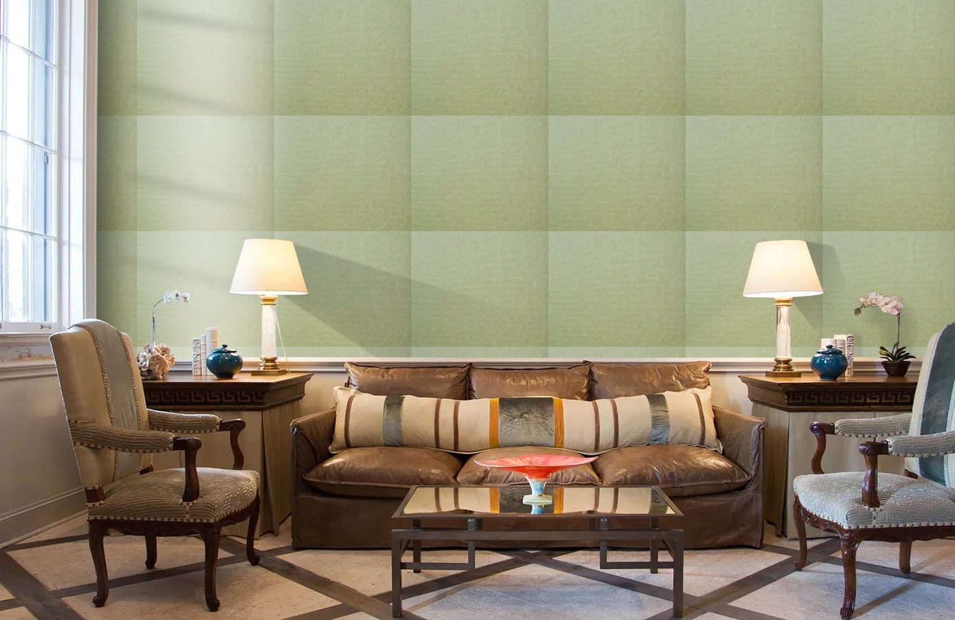 Обои 6520-8 фото в интерьере кабинета