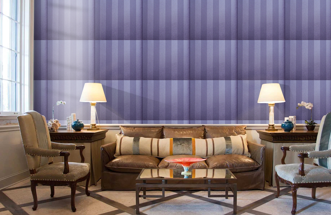 Обои 6540-4 фото в интерьере кабинета