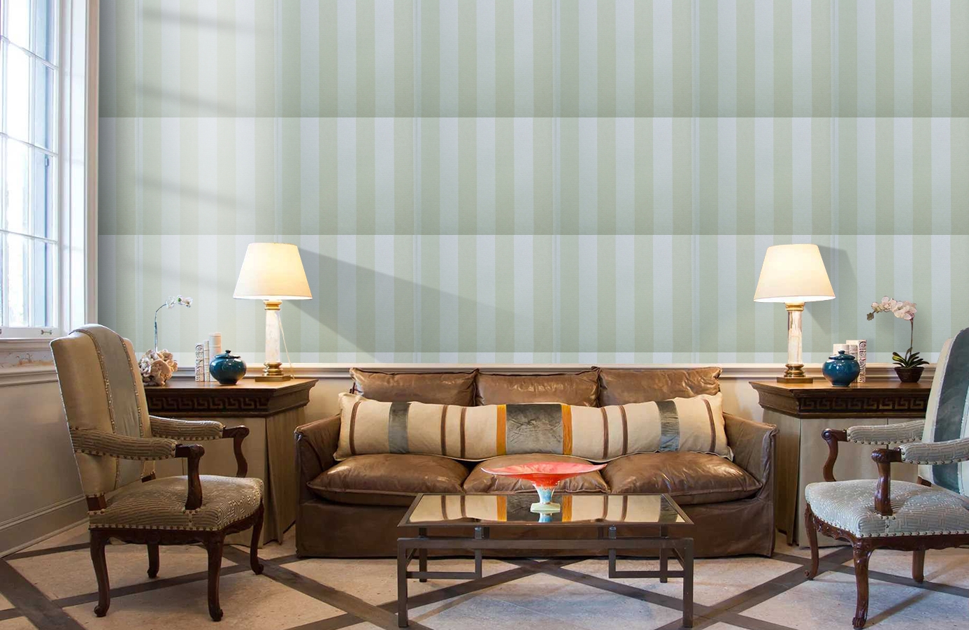 Обои 6540-5 фото в интерьере кабинета