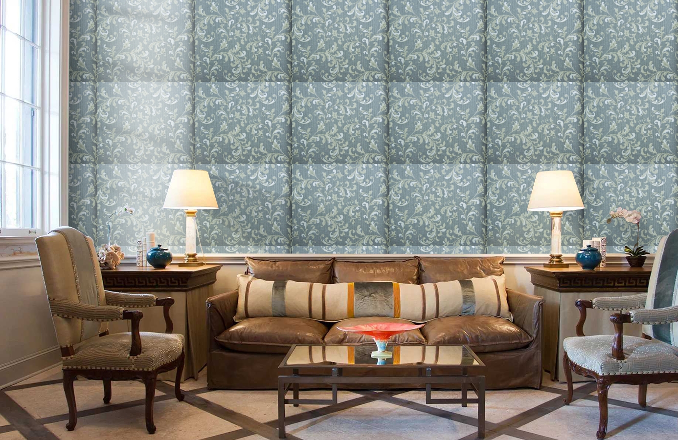 Обои 6550-4 фото в интерьере кабинета