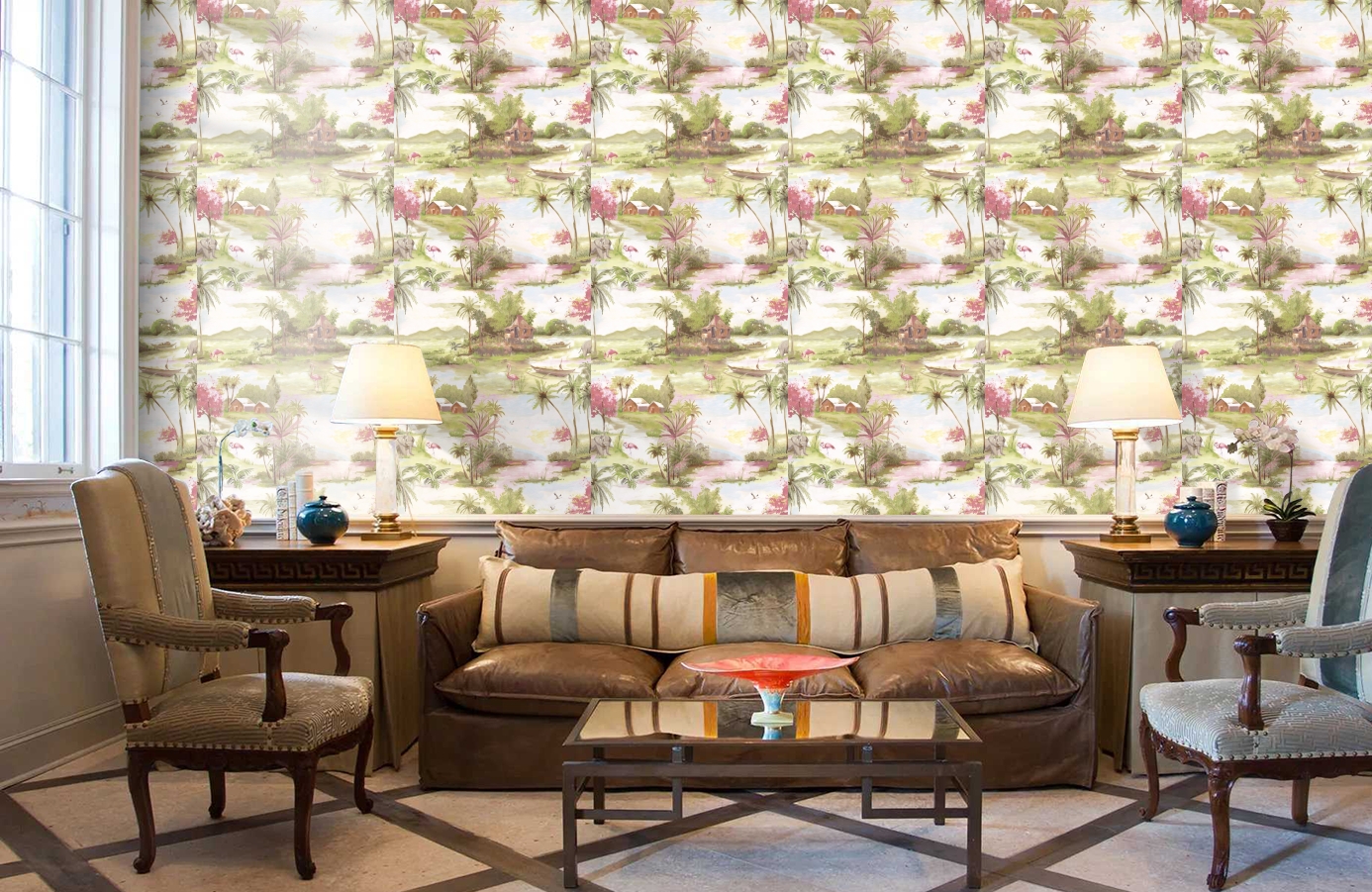 Обои 90311 фото в интерьере кабинета