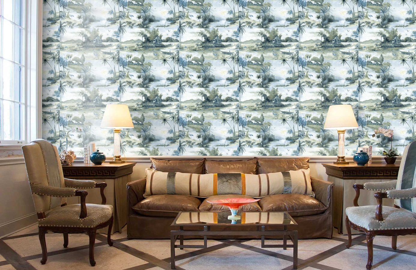 Обои 90312 фото в интерьере кабинета