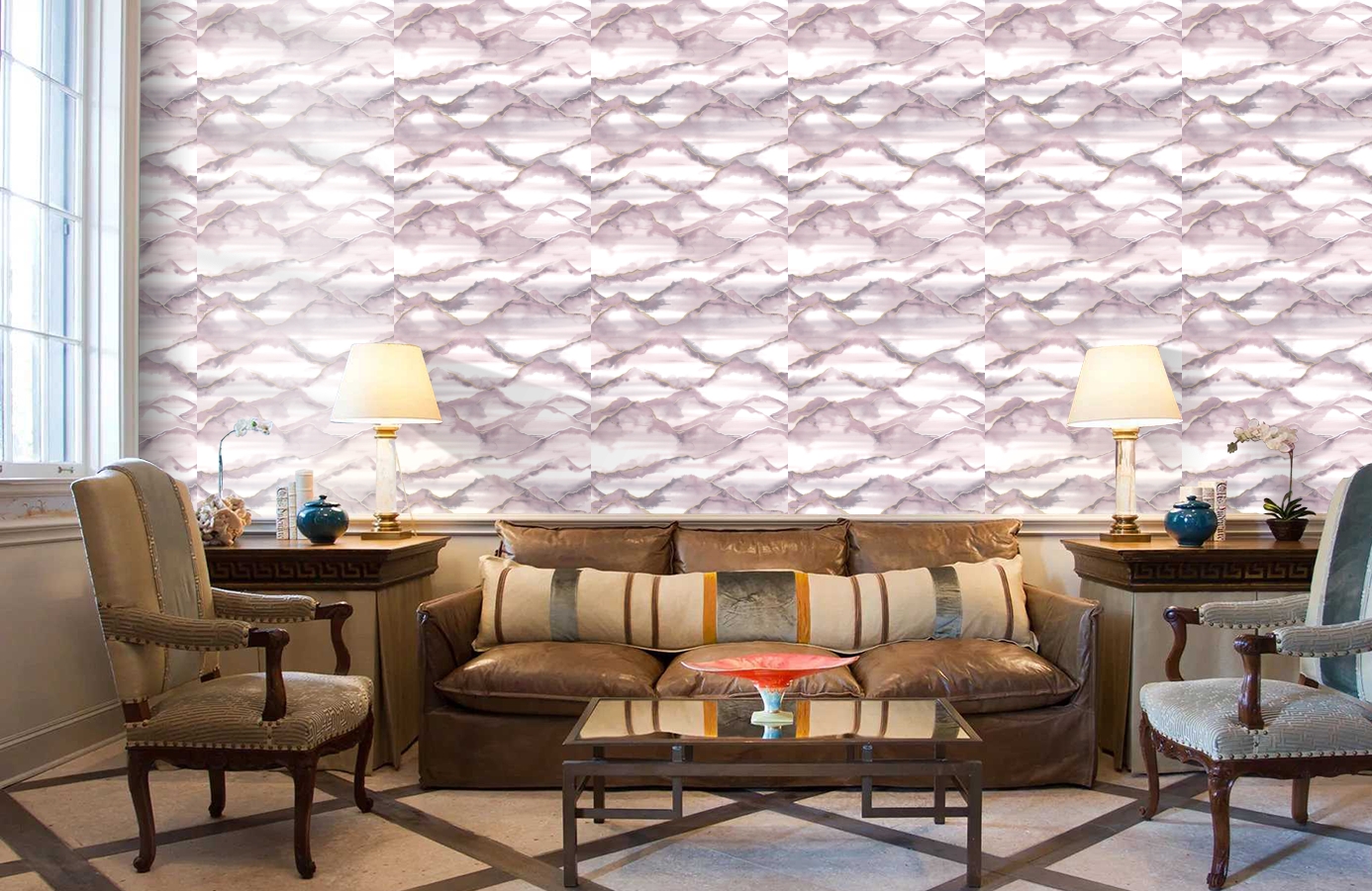 Обои 90421 фото в интерьере кабинета