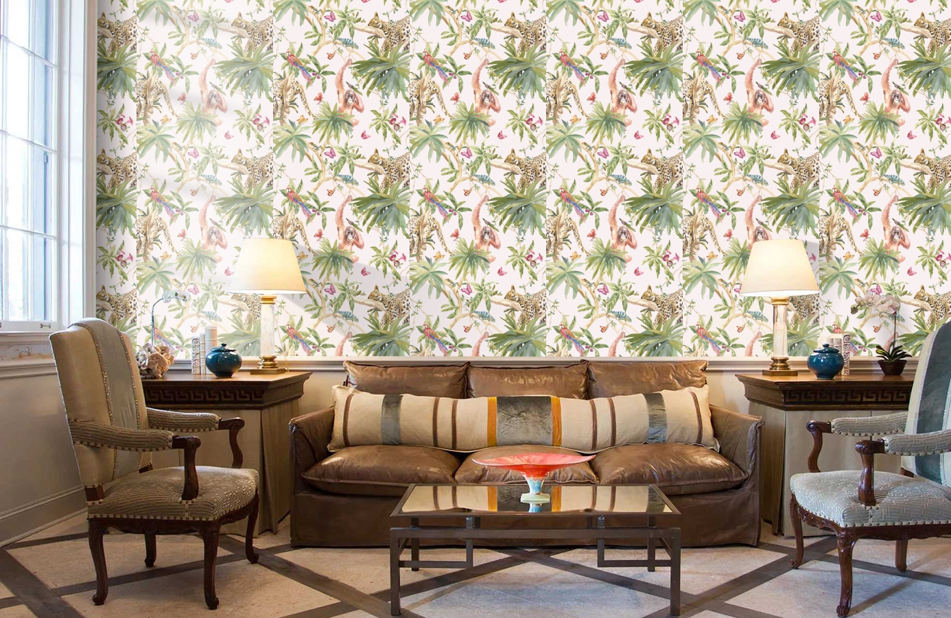 Обои 90561 фото в интерьере кабинета