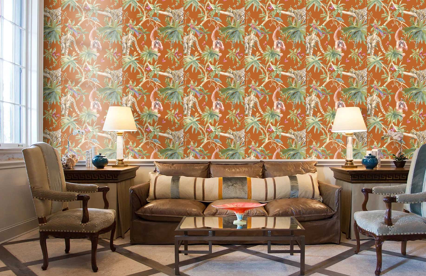 Обои 90564 фото в интерьере кабинета