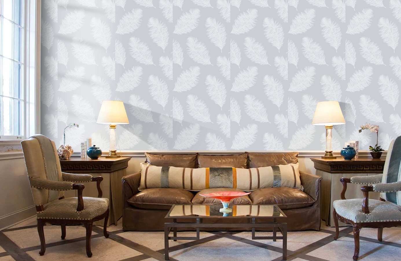 Обои 90862 фото в интерьере кабинета