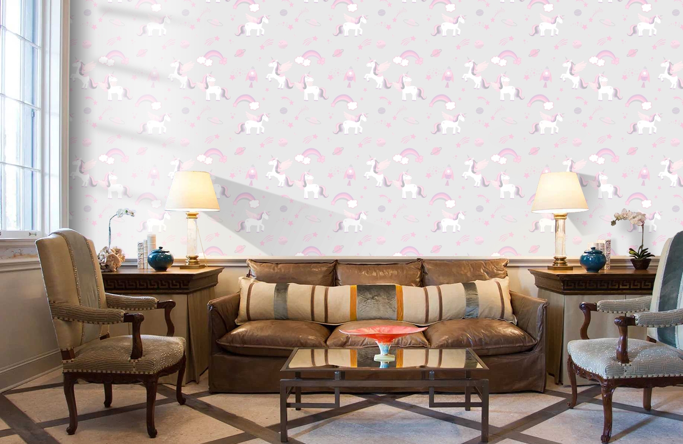 Обои 90960 фото в интерьере кабинета