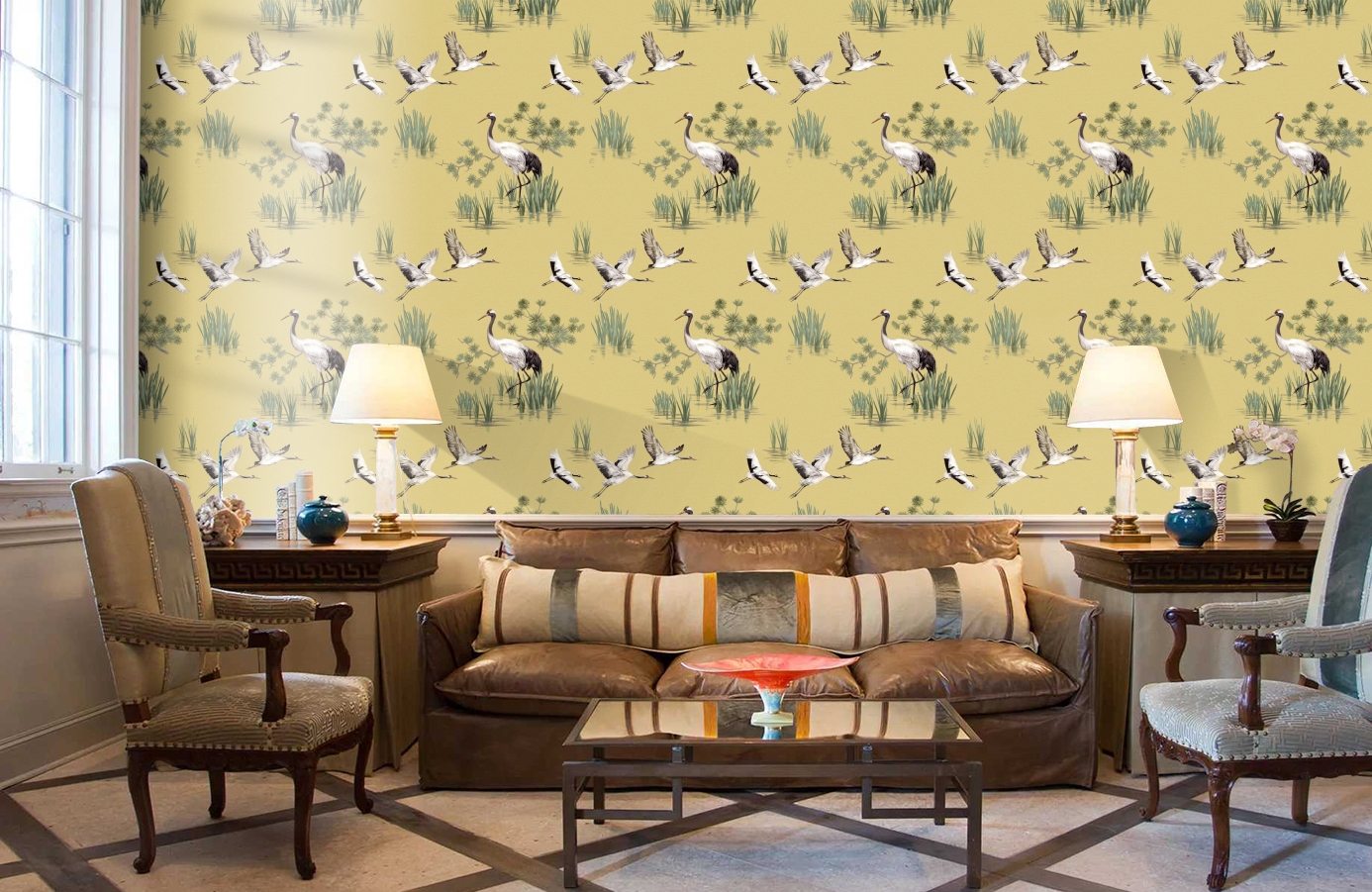 Обои 91152 фото в интерьере кабинета