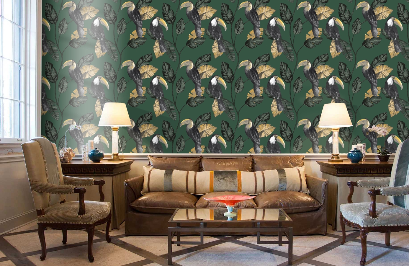 Обои 91340 фото в интерьере кабинета