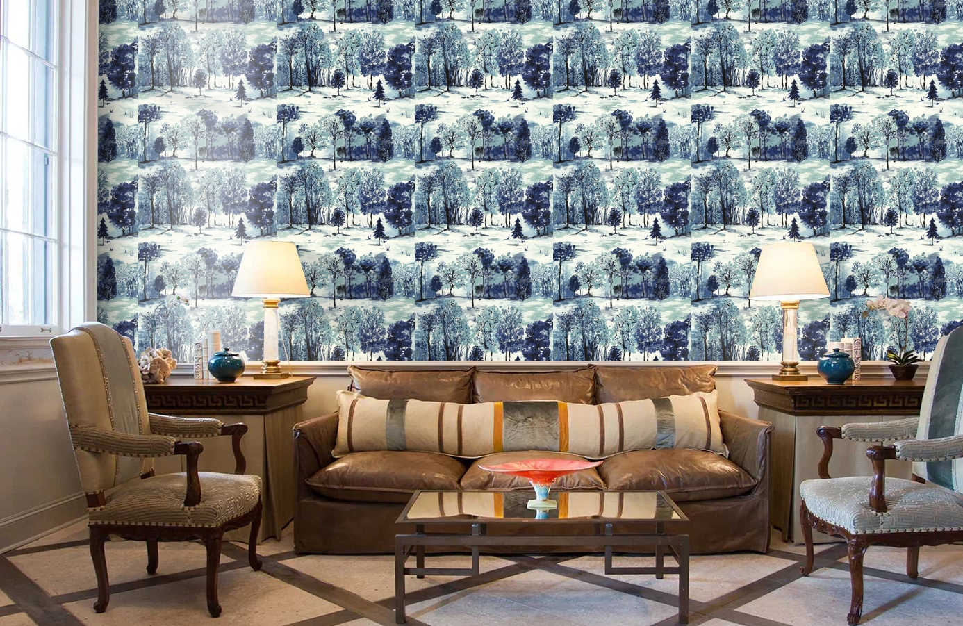 Обои 98563 фото в интерьере кабинета