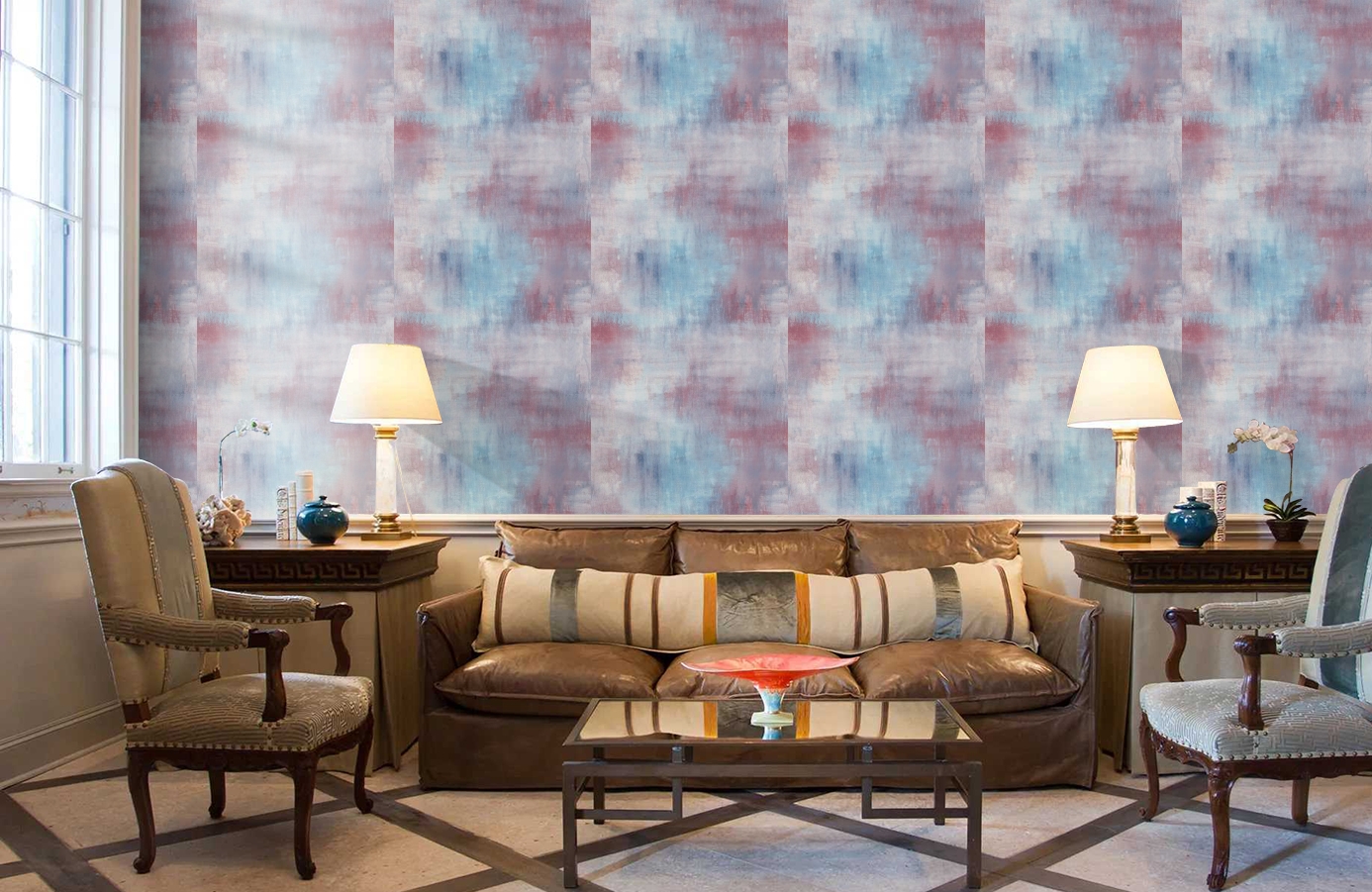 Обои AH40121 фото в интерьере кабинета