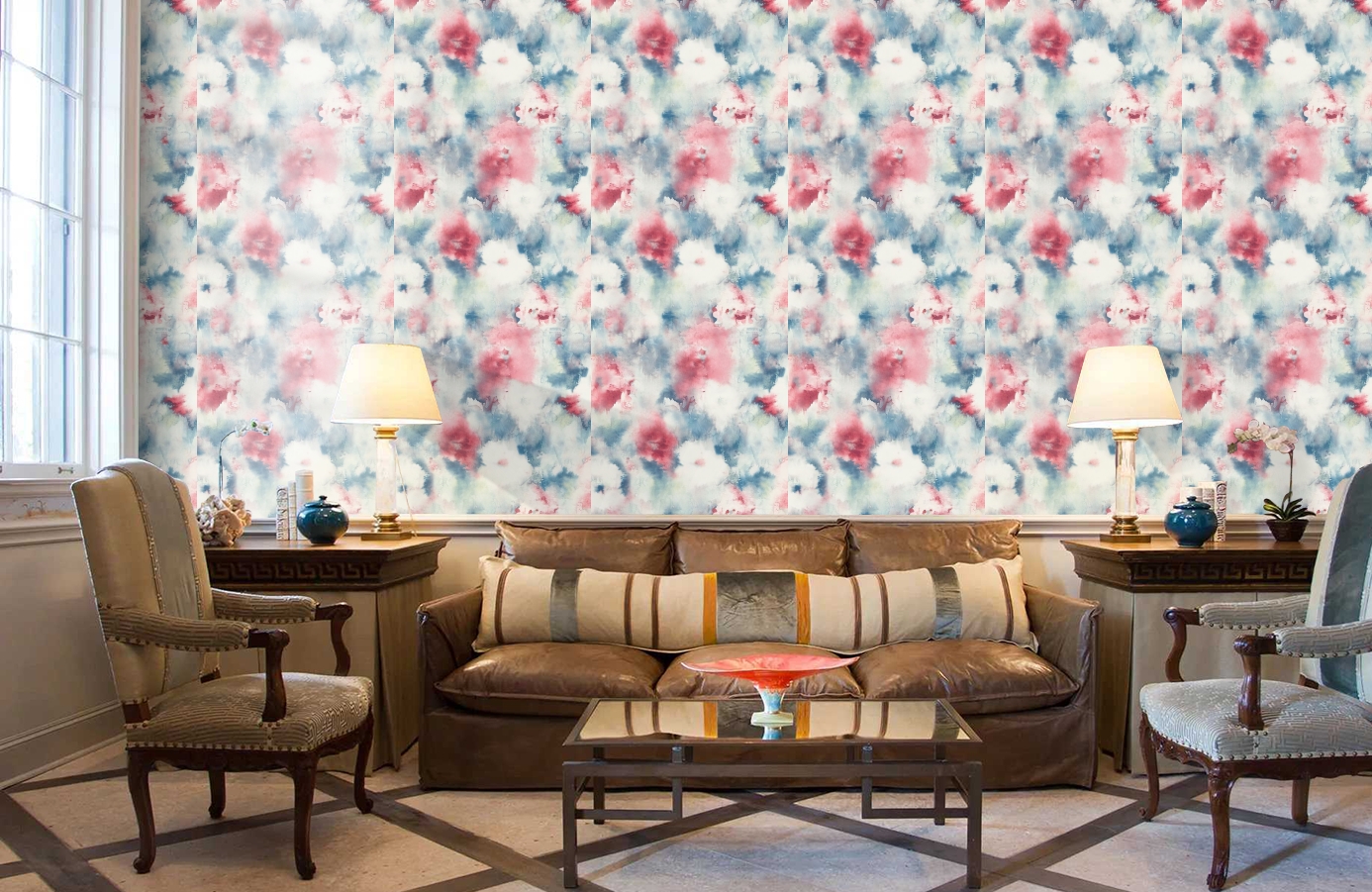 Обои AH40911 фото в интерьере кабинета