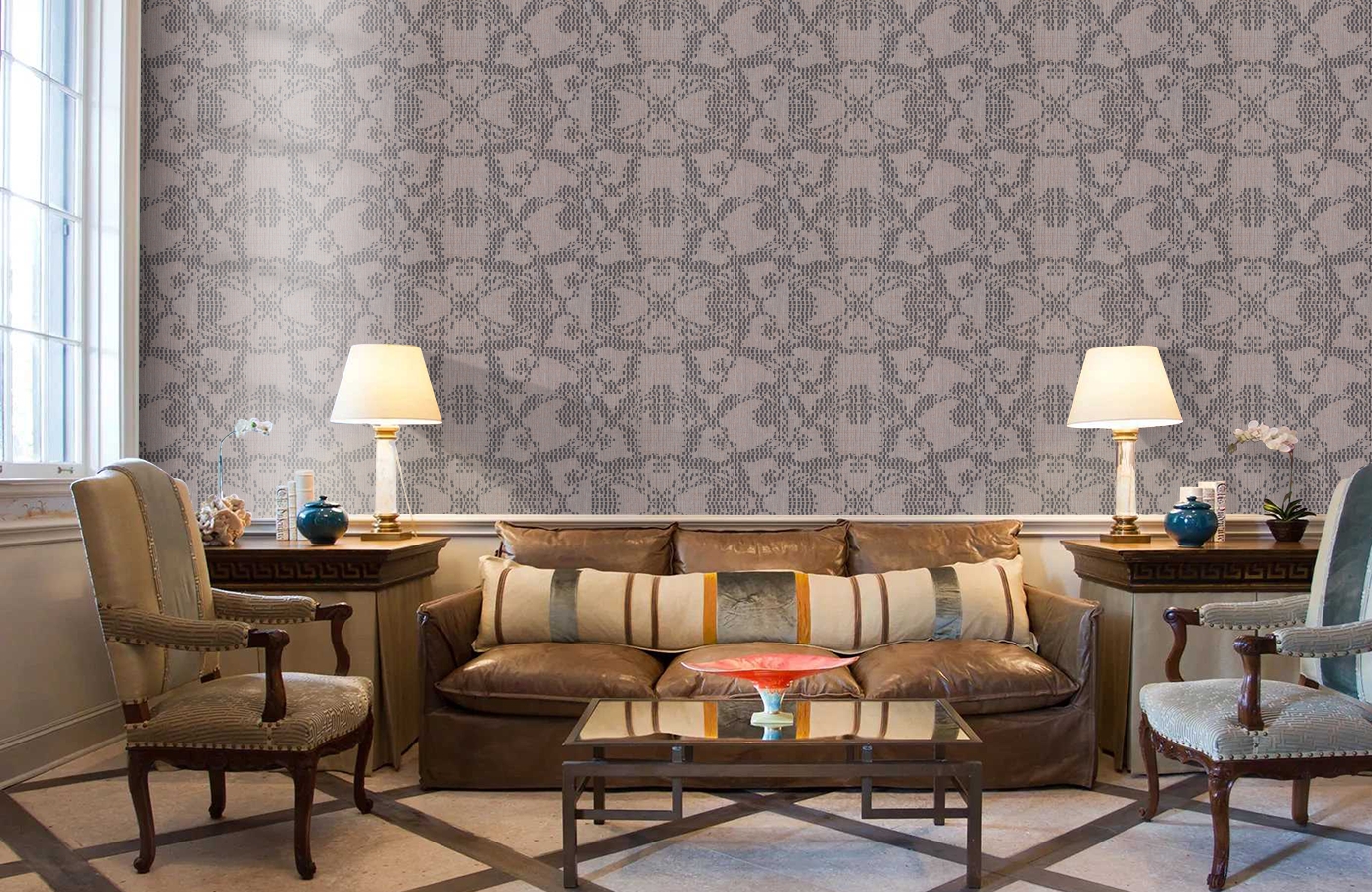 Обои BT2004 фото в интерьере кабинета