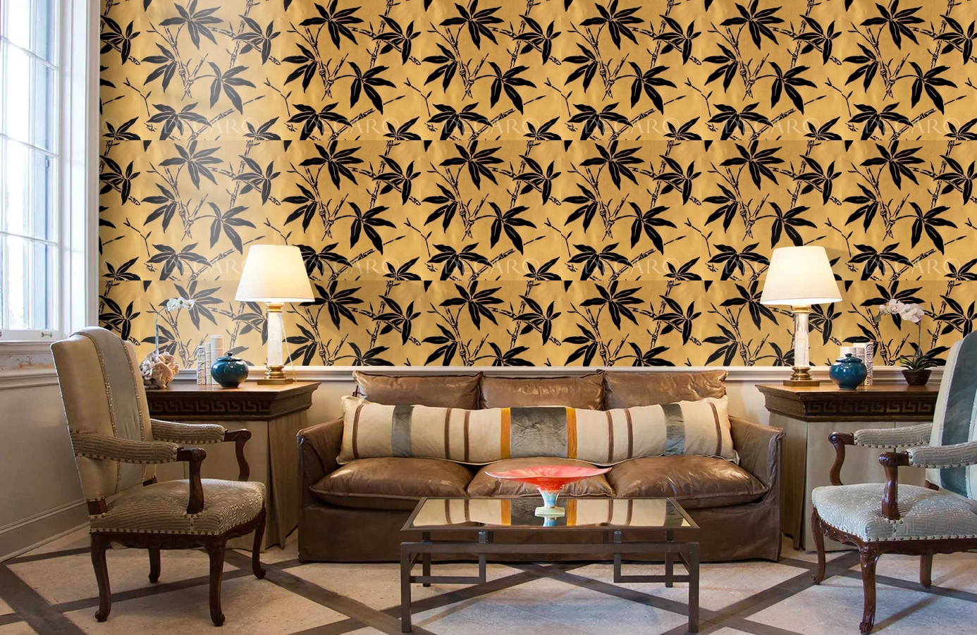 Обои BW45006-2 фото в интерьере кабинета