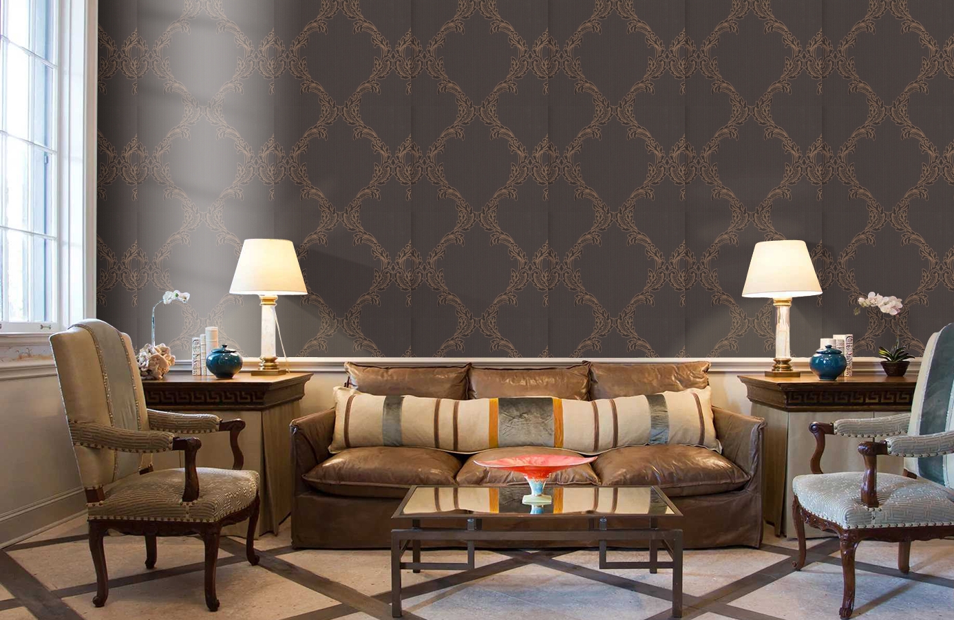 Обои SL10905D фото в интерьере кабинета