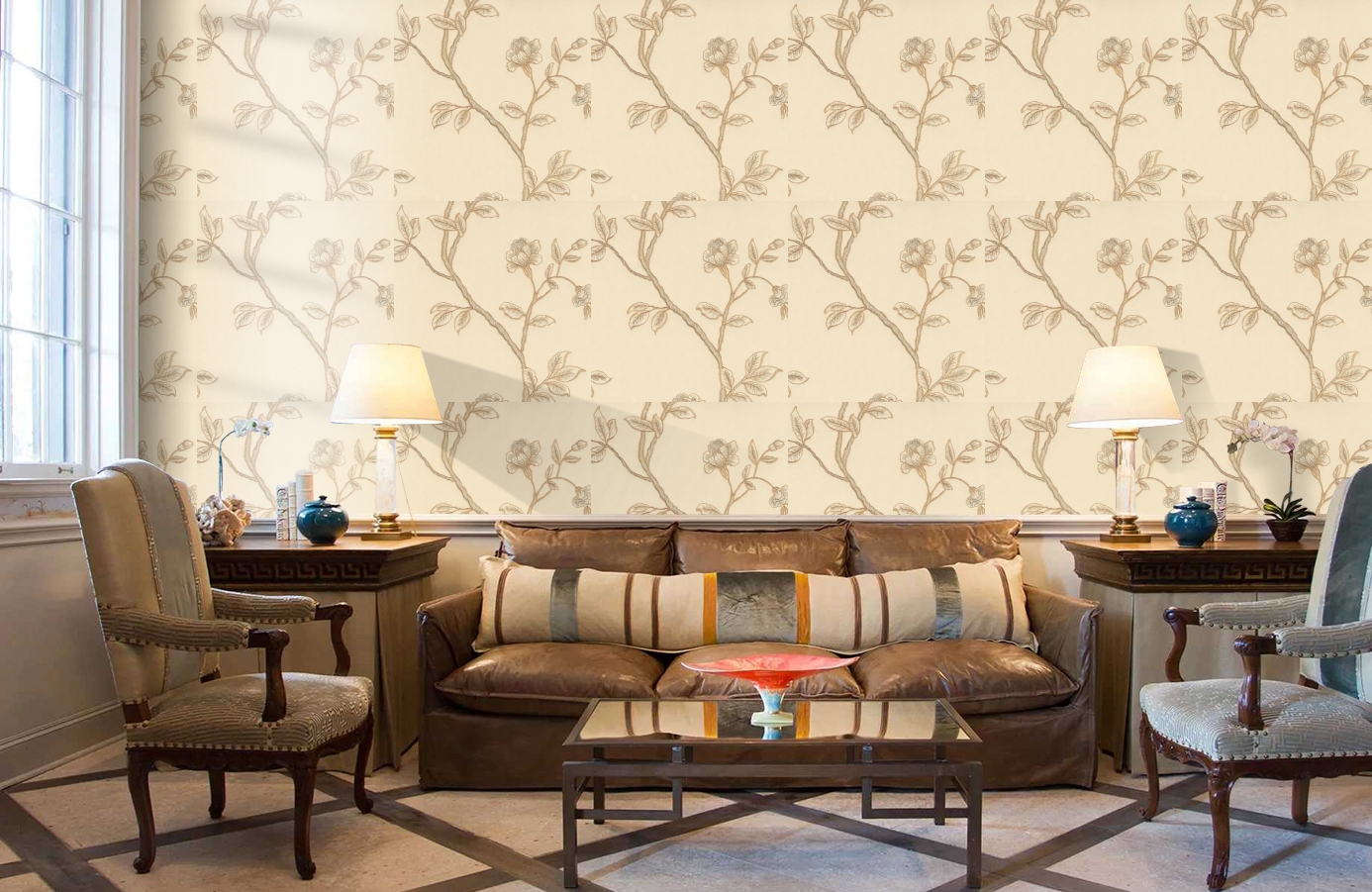 Обои SL30902 фото в интерьере кабинета