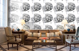 Обои 1936-901 фото в интерьере кабинета превью