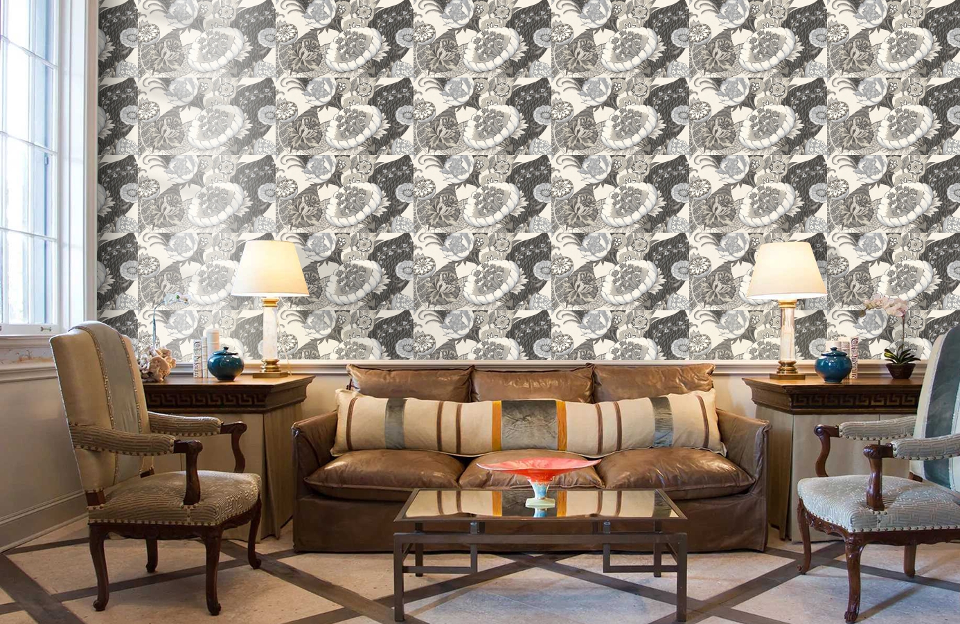 Обои 803617 фото в интерьере кабинета