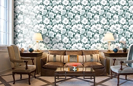 Обои 1965-1 фото в интерьере кабинета превью