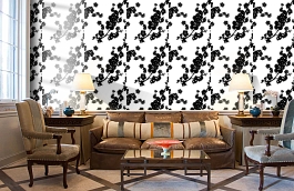 Обои 1966-1 фото в интерьере кабинета превью