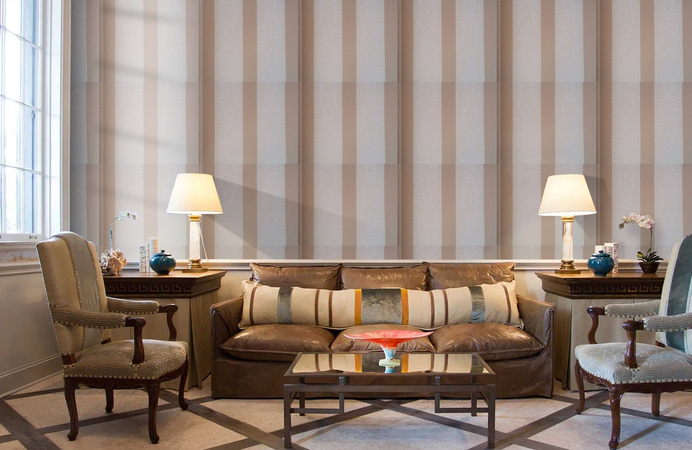 Обои 4831-3 фото в интерьере кабинета