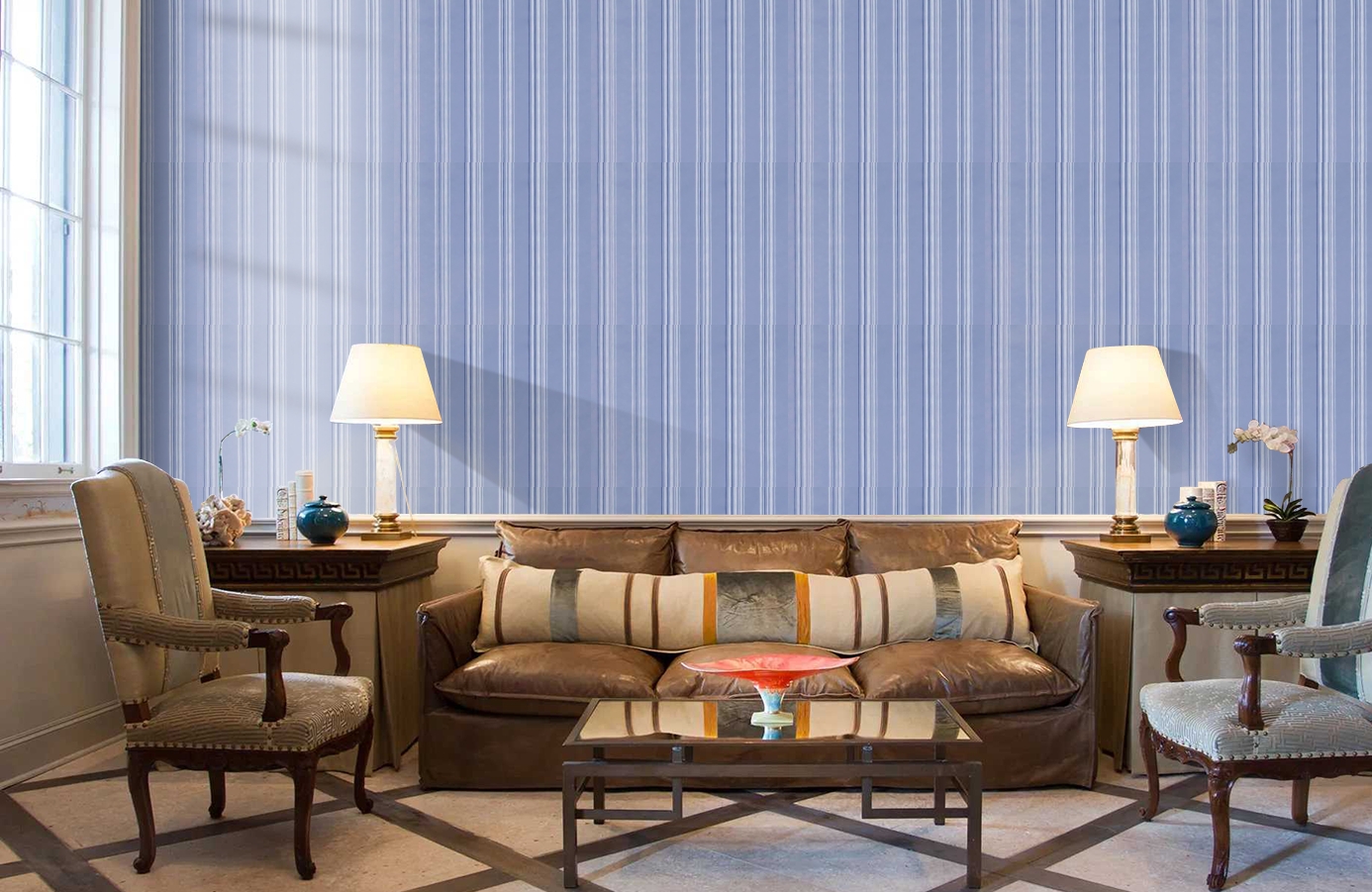 Обои 4837-1 фото в интерьере кабинета