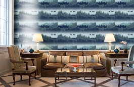 Обои 5276-3 фото в интерьере кабинета превью