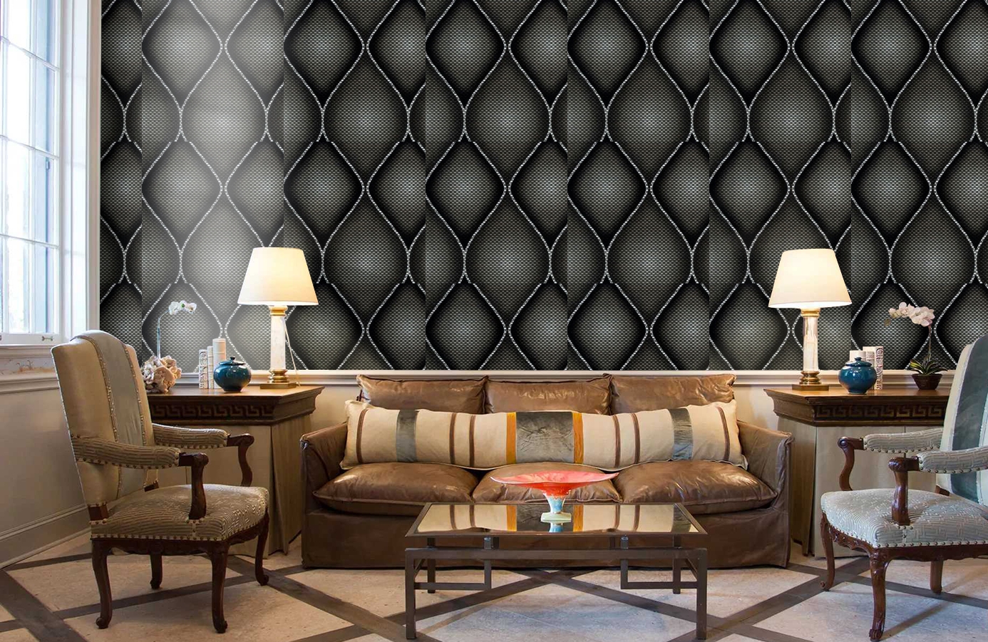 Обои 72320115 фото в интерьере кабинета