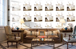 Обои M1003-1 фото в интерьере кабинета превью