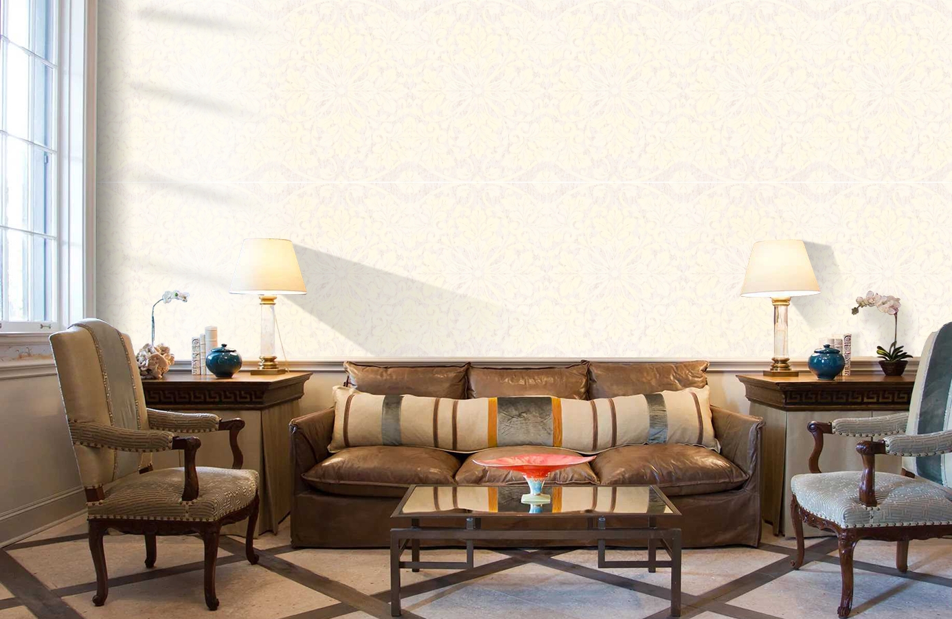 Обои МТ81410 фото в интерьере кабинета