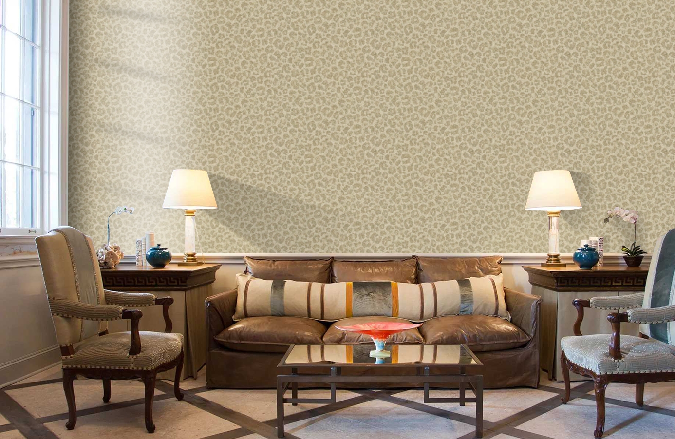 Обои 220142 фото в интерьере кабинета