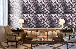 Обои 1332-29 фото в интерьере кабинета превью