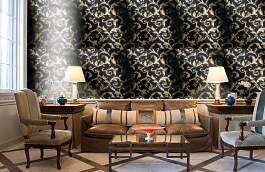 Обои 1767-14 фото в интерьере кабинета превью