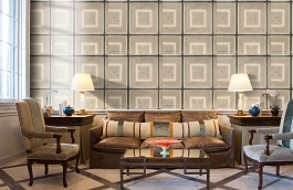 Обои Biography Gray BI02 фото в интерьере кабинета превью