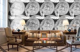 Обои Cargo Taupe фото в интерьере кабинета превью