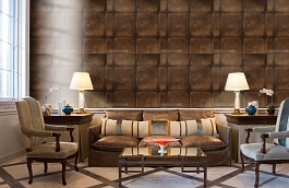 Обои Colonial Leather CO03 фото в интерьере кабинета превью