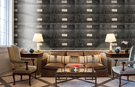 Обои Curator Charcoal CU02 фото в интерьере кабинета превью