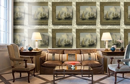 Обои Gallery A Neutral фото в интерьере кабинета превью