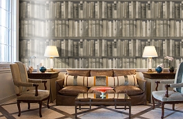 Обои Library A Cocoa фото в интерьере кабинета превью