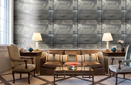 Обои Luggage Gunmetal LU01 фото в интерьере кабинета превью