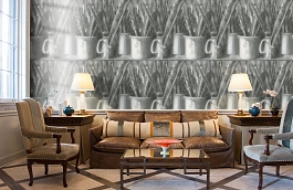 Обои Paintbox A Charcoal PBX2A фото в интерьере кабинета превью