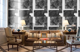 Обои Rockefeller B Coffee фото в интерьере кабинета превью