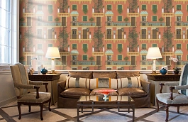 Обои 117-4011 фото в интерьере кабинета превью