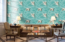 Обои 111234 фото в интерьере кабинета превью