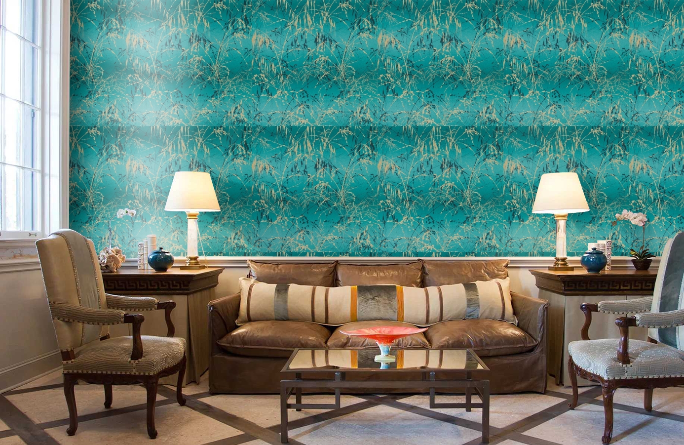 Обои 111404 фото в интерьере кабинета