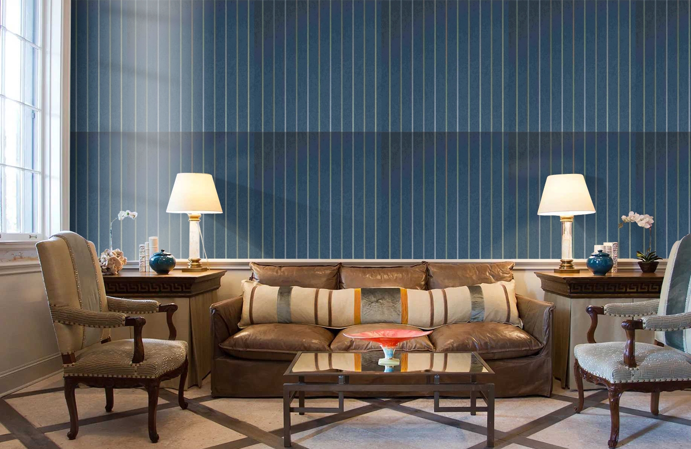 Обои CS90512 фото в интерьере кабинета