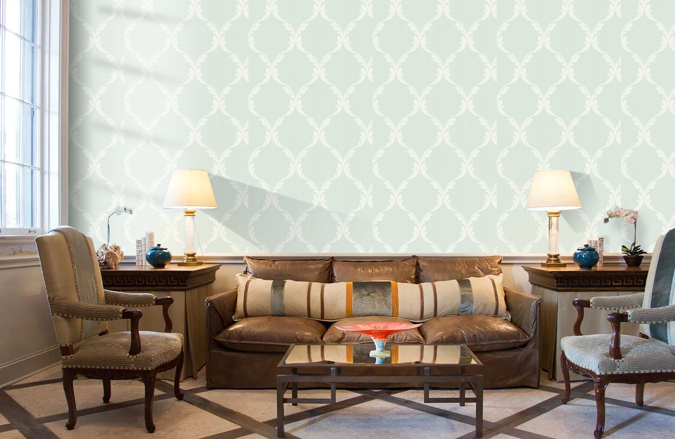 Обои ET41402 фото в интерьере кабинета