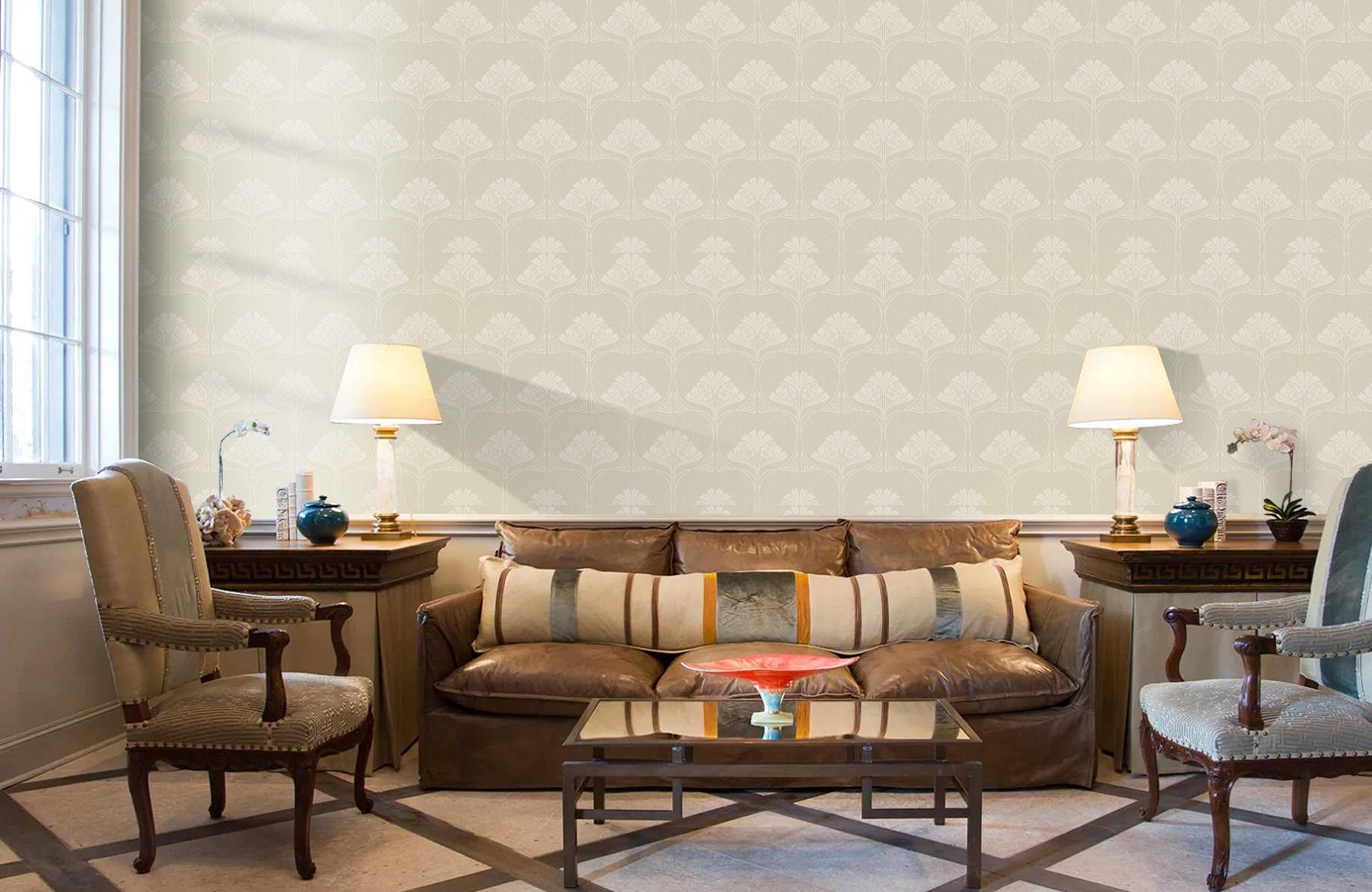 Обои MR71707 фото в интерьере кабинета