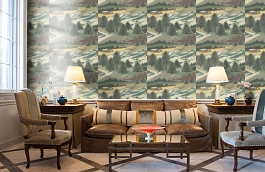 Обои TH50501 фото в интерьере кабинета превью